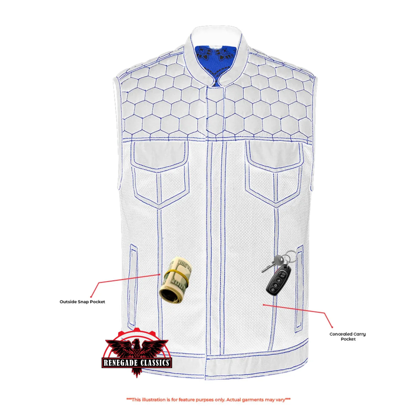 Cold Burn Men's Black Mesh Textile Vest