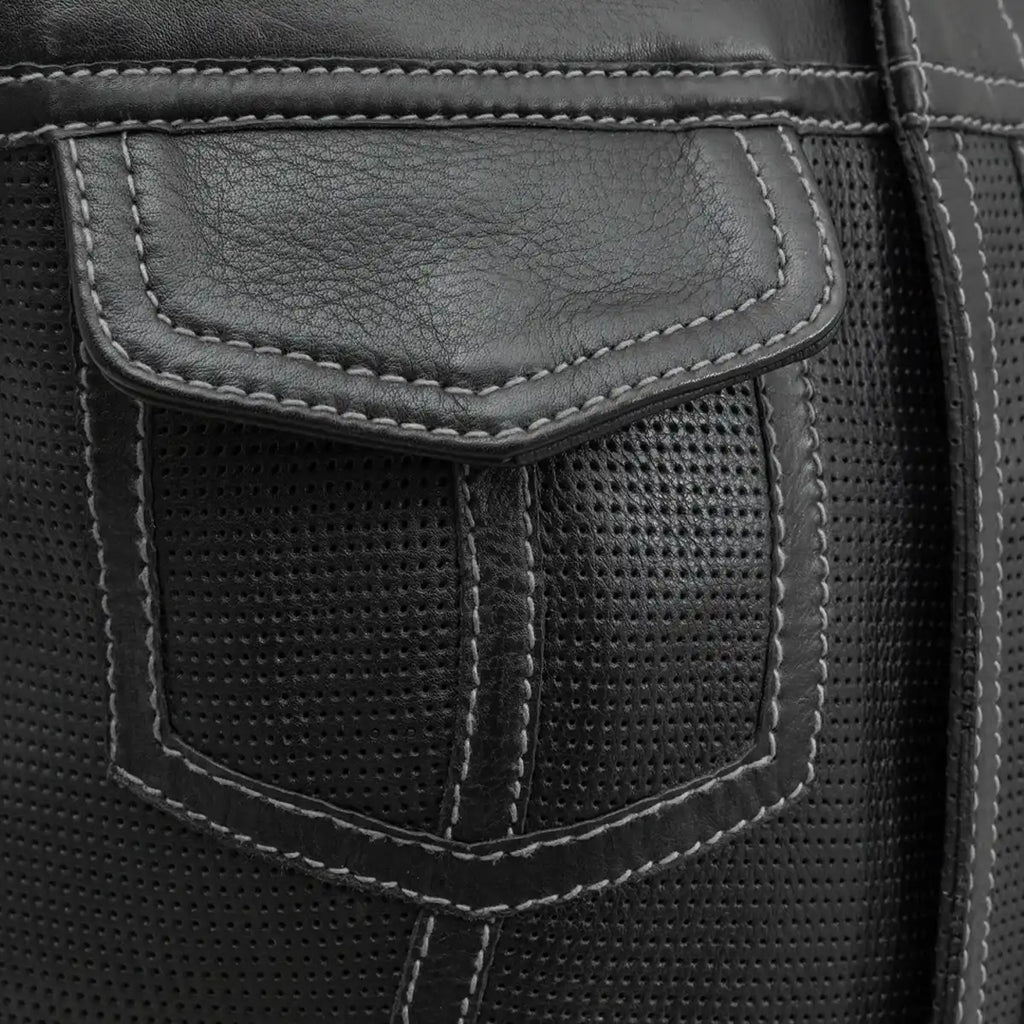 Jessica Perforated Women's Motorcycle Leather Vest