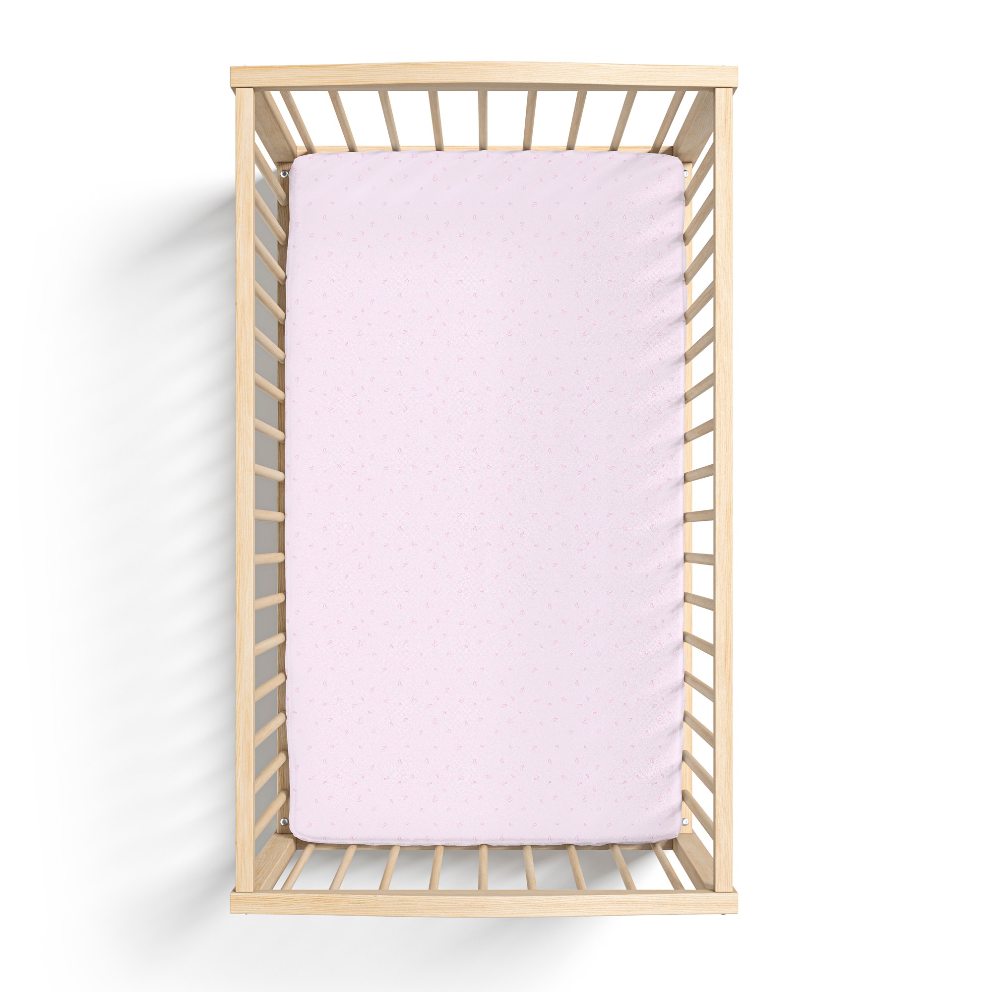 Jersey Knit Polyester Crib Sheet in Love Me True