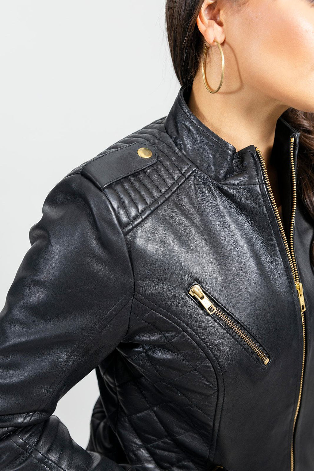Alessandra Women's Fashion Leather Jacket