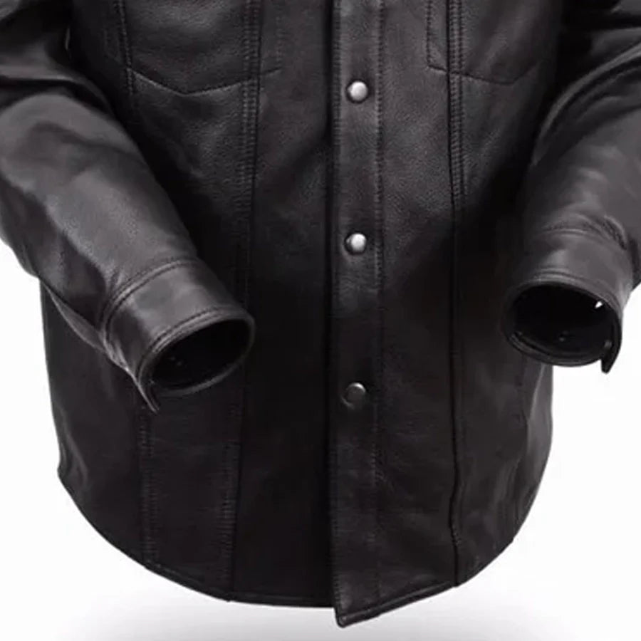 Milestone - Men's Leather Motorcycle Shirt