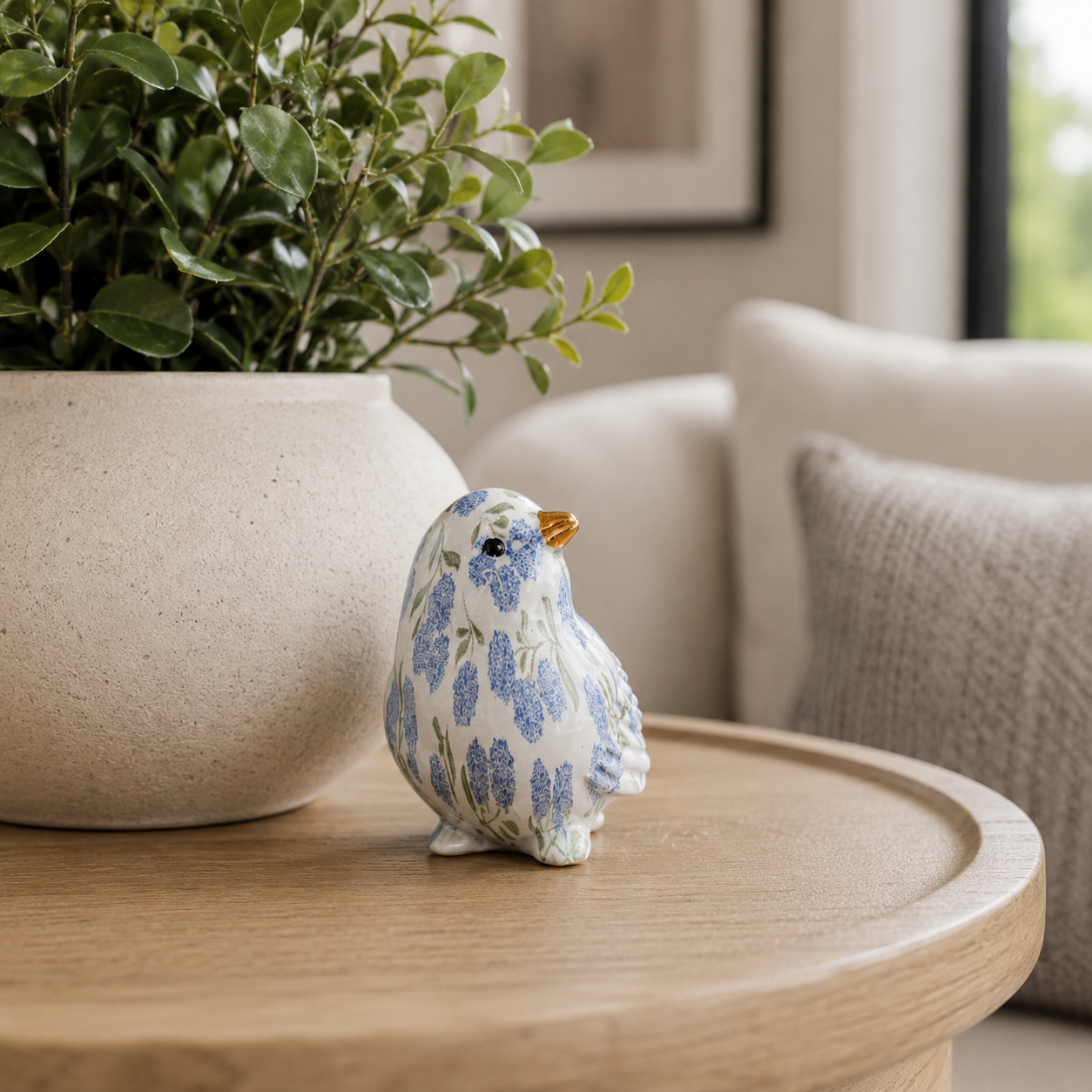 Blue Hydrangea Birds