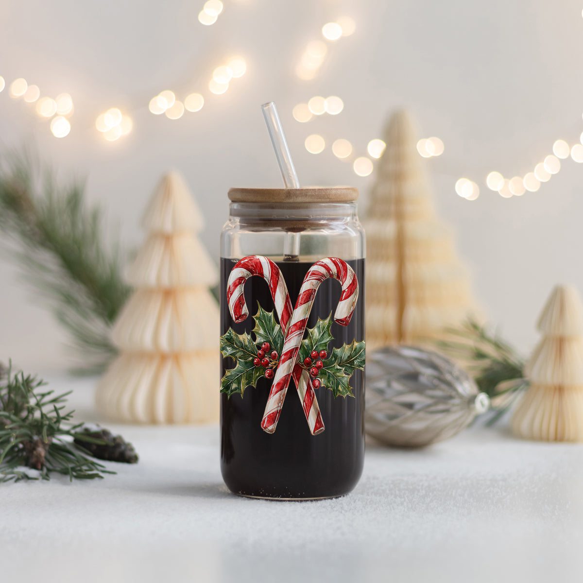 Candy Cane Holly 17oz