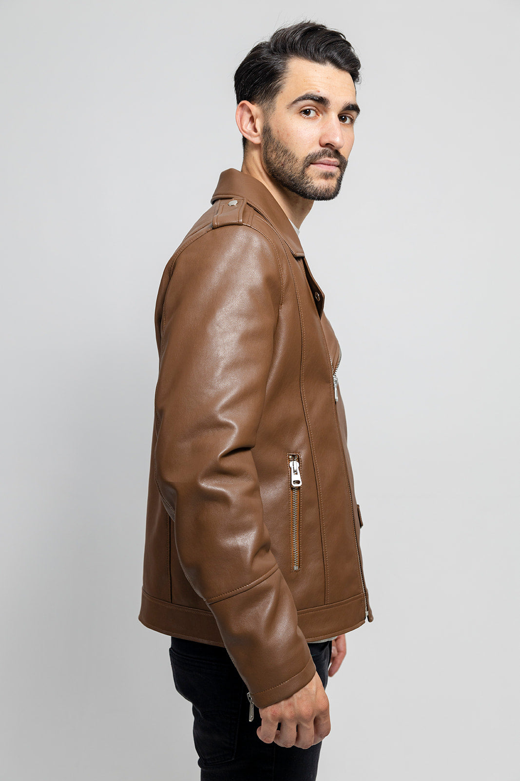 Nash Vegan Faux Leather Jacket