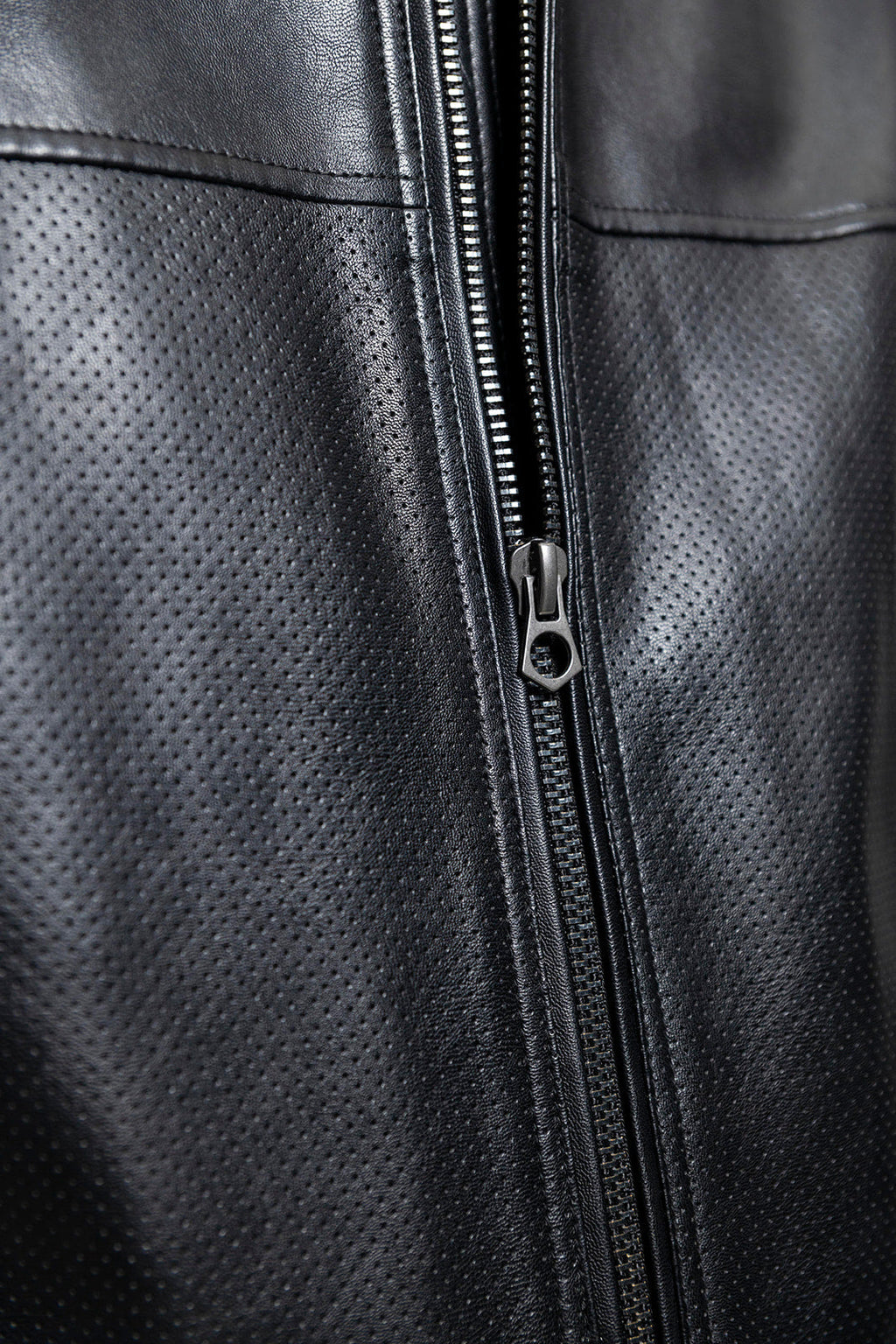 Oliver Men's Vegan Faux/Perforated Leather Jacket