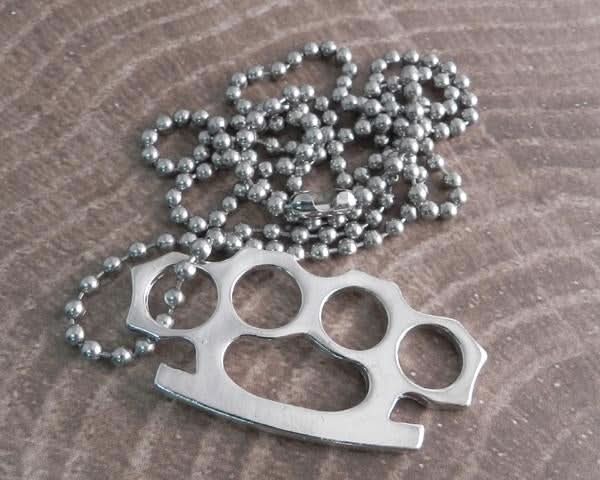 AB34 Brass Knuckle Necklace