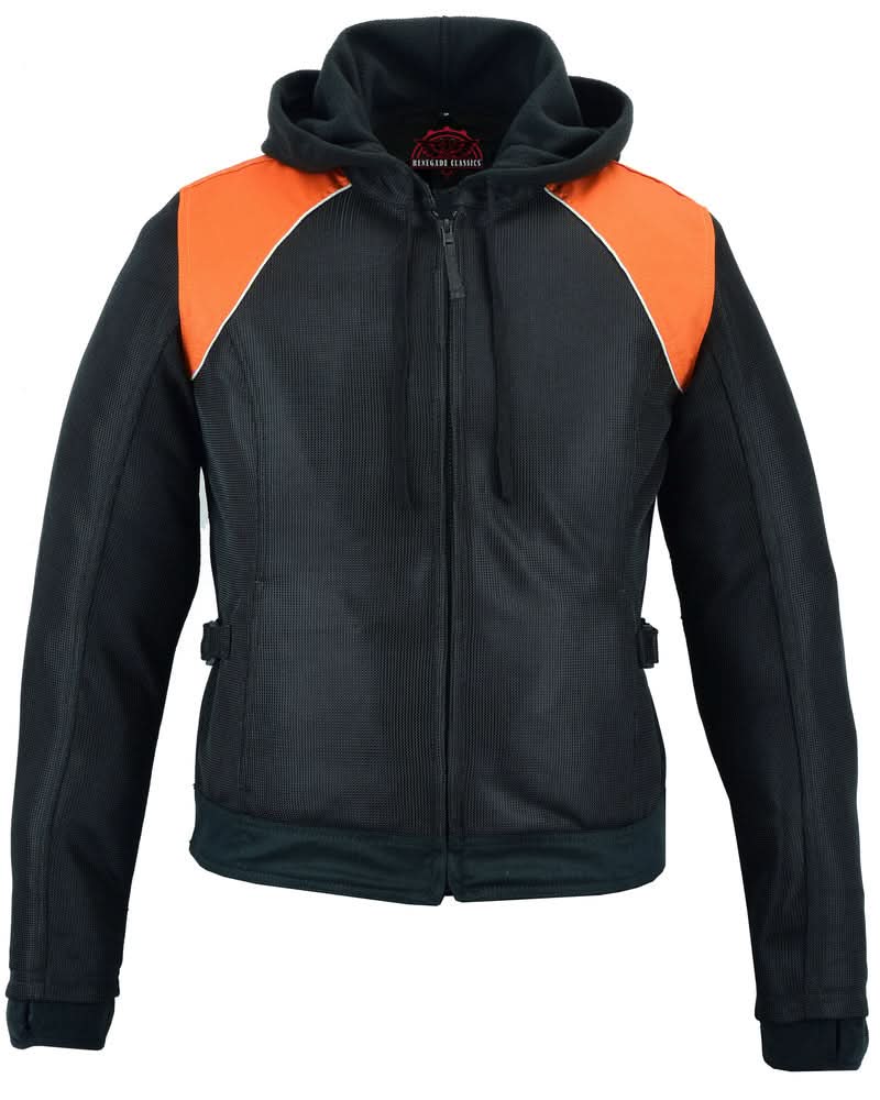 Women's Mesh 3-in-1 Riding Jacket (Black/Orange)