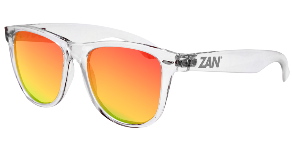 EZMT4 Minty Clear Frame, Smoked Crimson Mirrored lens