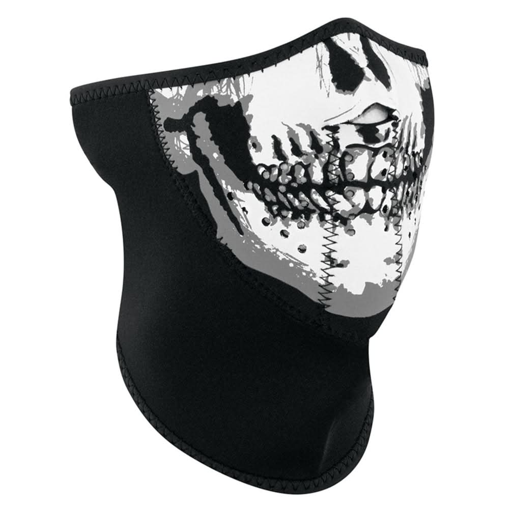 WNFM2H3-Panel Half Mask, Neoprene, Skull Face