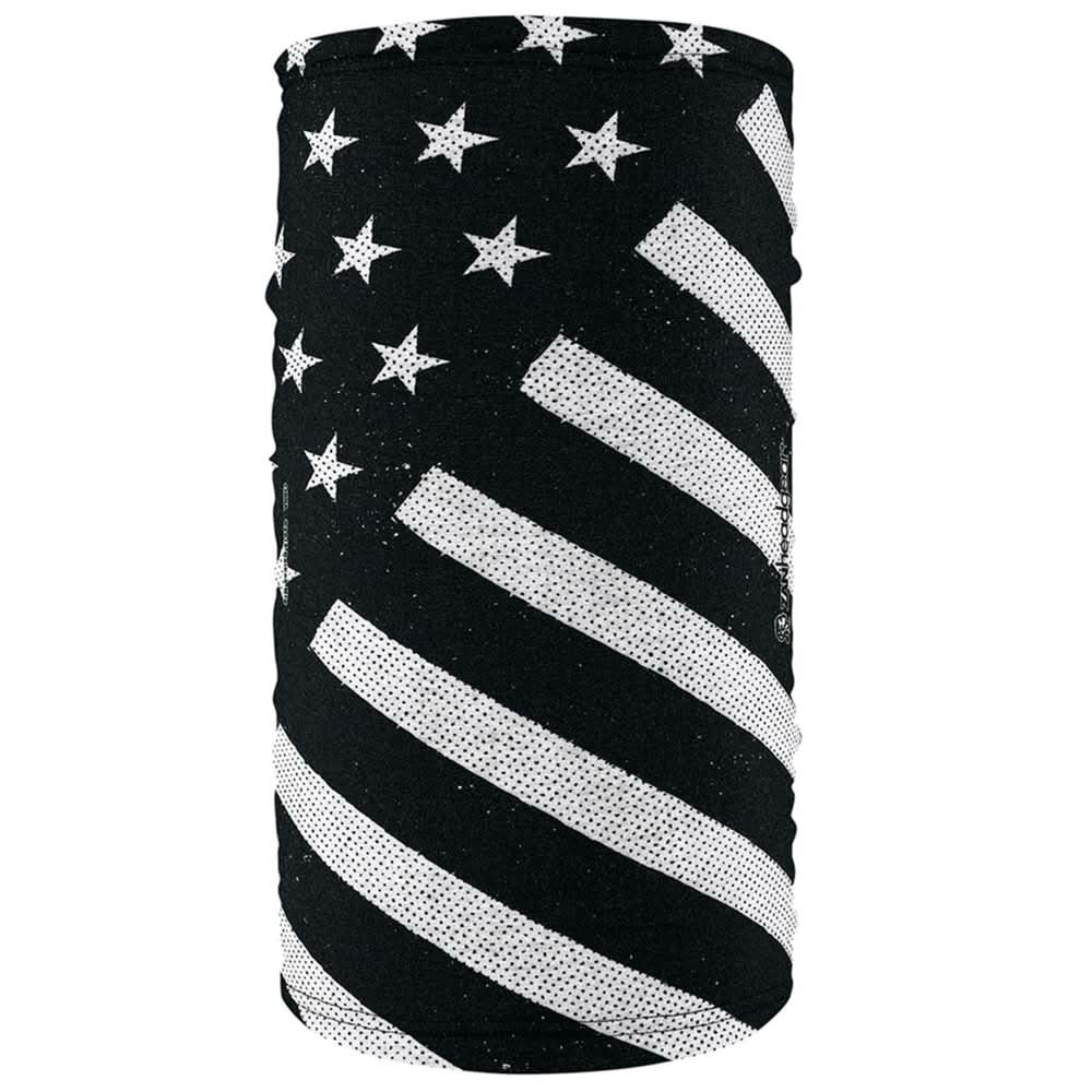 TF91 Motley Tube® Fleece Lined Polyester, Black and White Flag