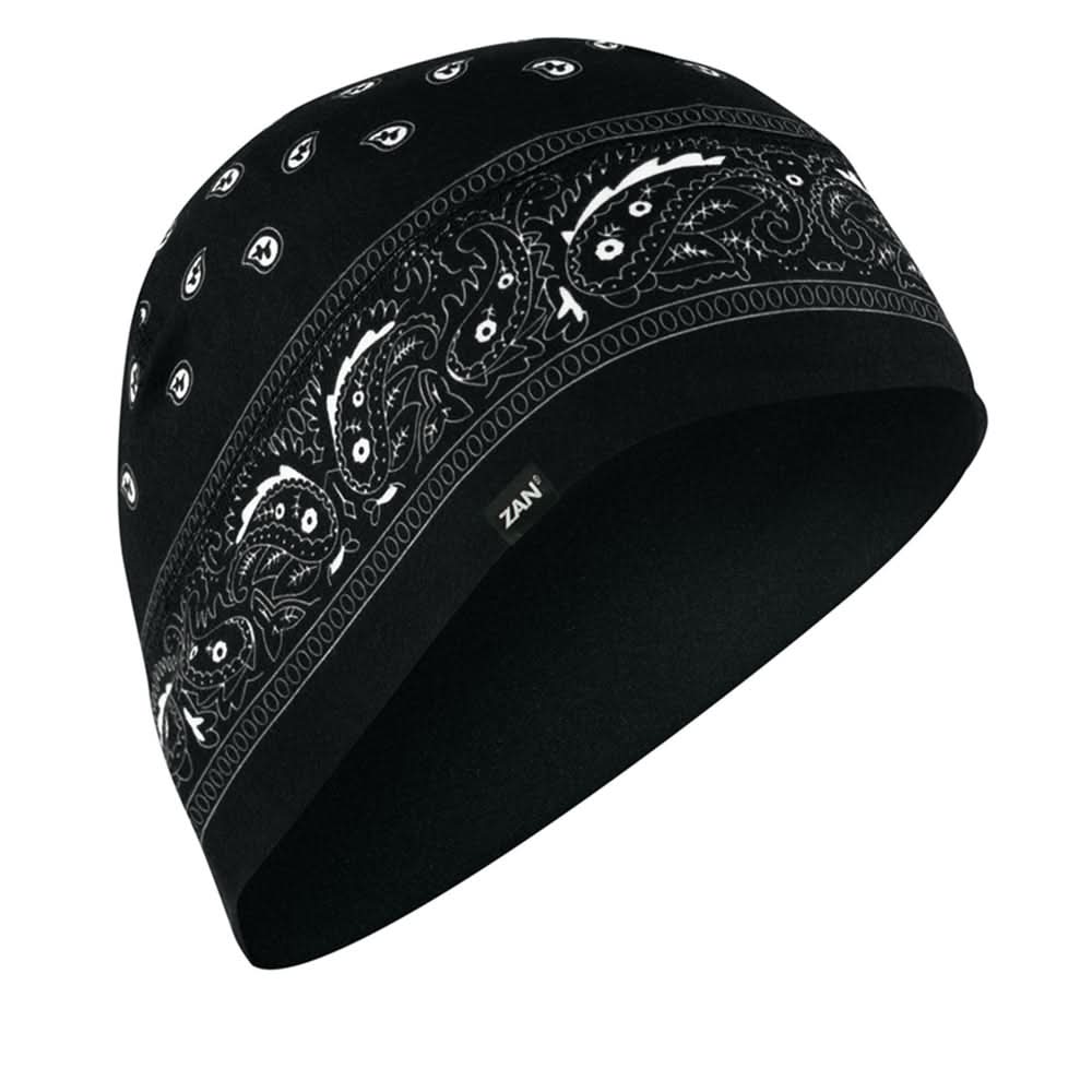 WHLL11 Helmet Liner/Beanie SportFlex(tm) Series, Black Paisley