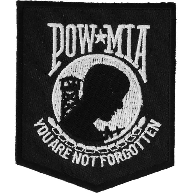 P218 POW MIA Patch Black White