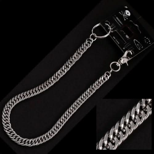 WC-7345 Chromed double chain wallet chain
