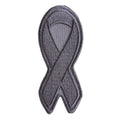 P3775 Gray Asthma and Brain Cancer Awareness Ribbon Patch