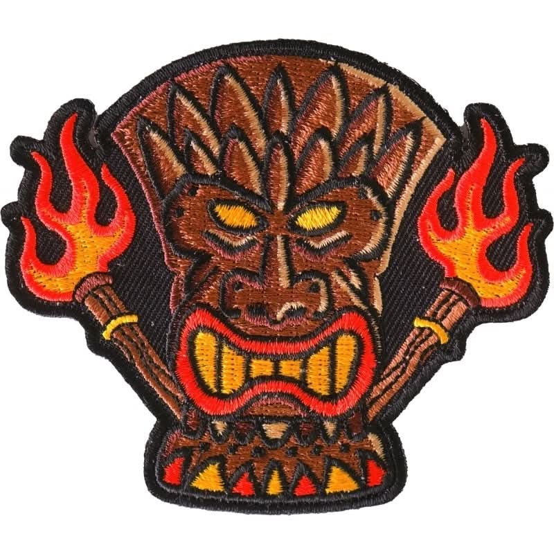P678 Tiki Totem Iron on Patch