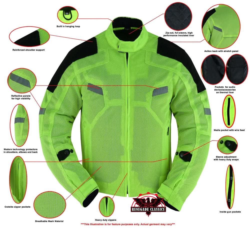 Men's High-Vis Performance Mesh Jacket – Protective & Stylish