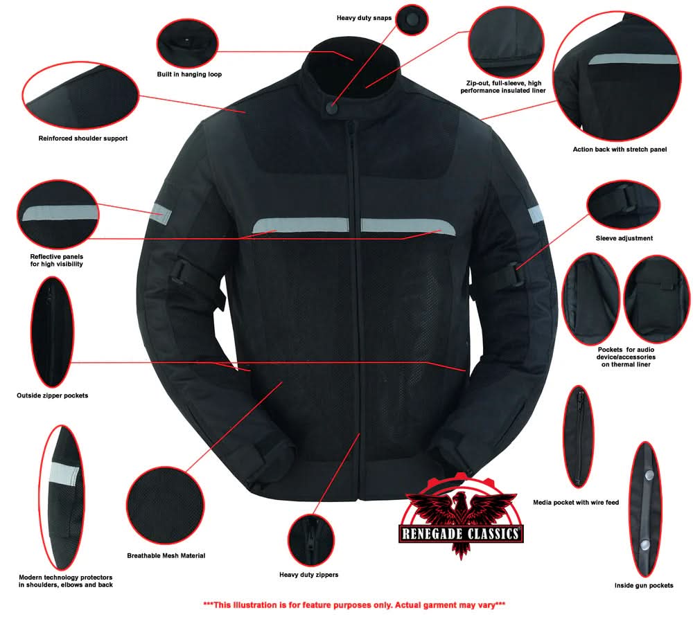 Men's Black Racer Mesh Jacket – Protective Design