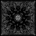 B1- Bandanna Black Paisley