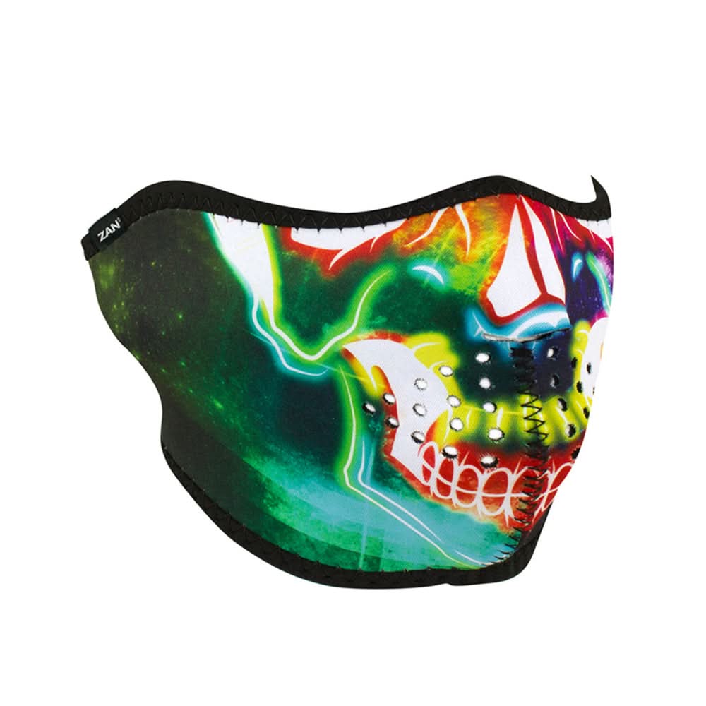 WNFM98H ZAN® Half Mask- Neoprene- Neon Skull
