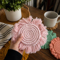 Pastel Braided Tassel Coasters