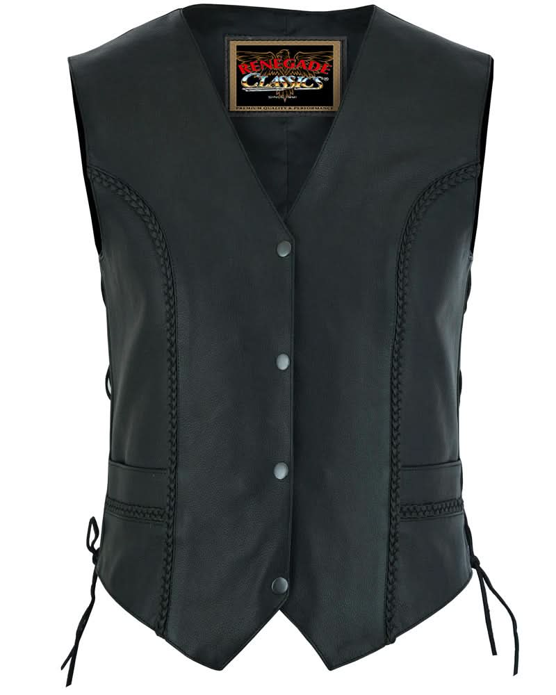 Enchantia Women's leather motorcycle vest