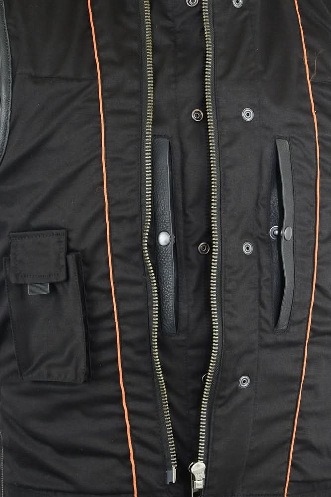 Renegade Classics Pick Black Motorcycle Vest with Smart Access Pockets