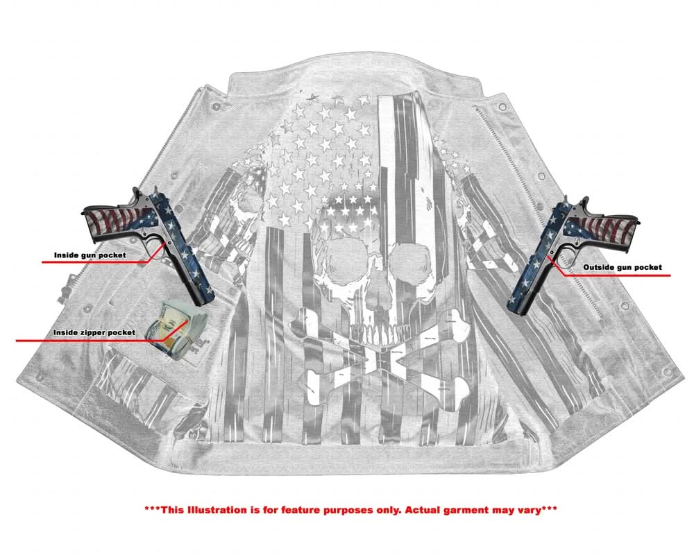 Private Men's Black Leather Motorcycle Vest