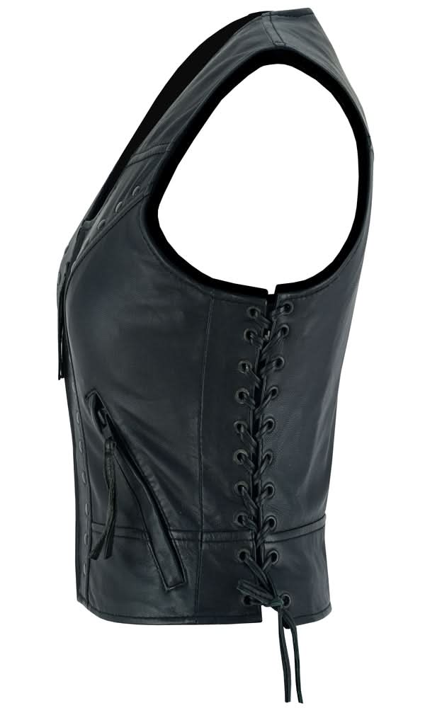 Women's Lightweight Vest with Rivets Detailing
