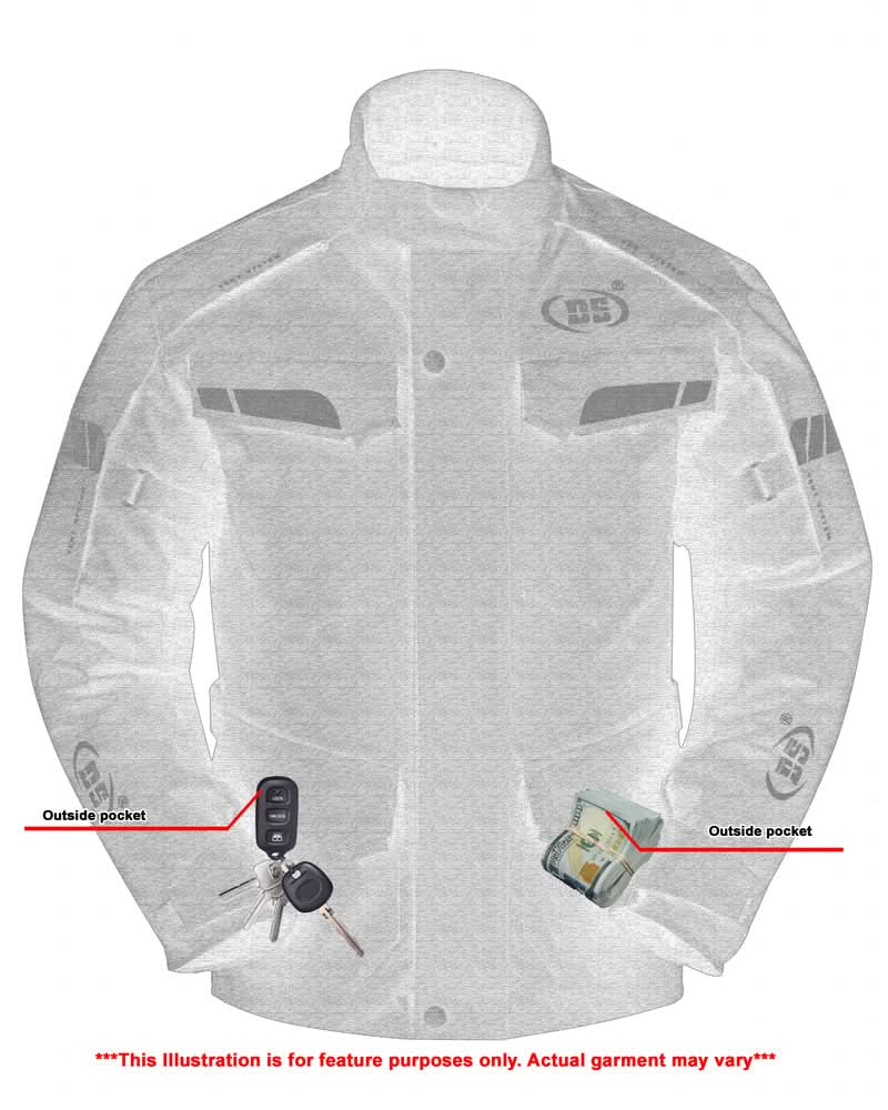 Heavy Duty Polyester Textile Mens motorcycle Jacket