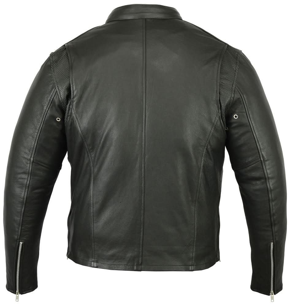 Men's Black Sporty Cruiser Leather Jacket