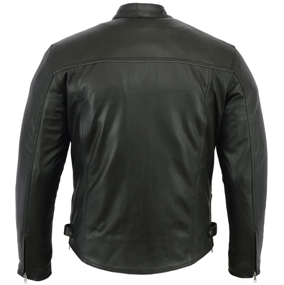 Men's Black Scooter Leather Jacket