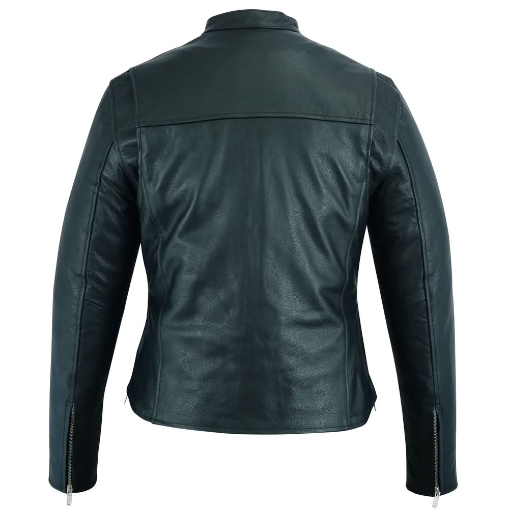 Road Queen Women's Black Leather Biker Jacket