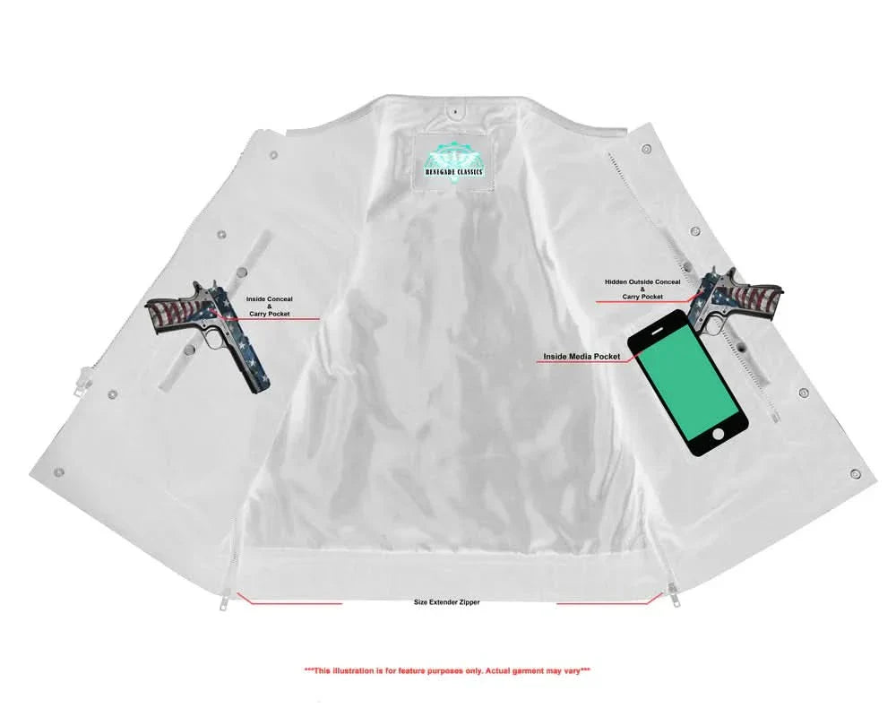 Eclipse Black Motorcycle Vest - Hidden Smart Access Pockets & Durable Lining