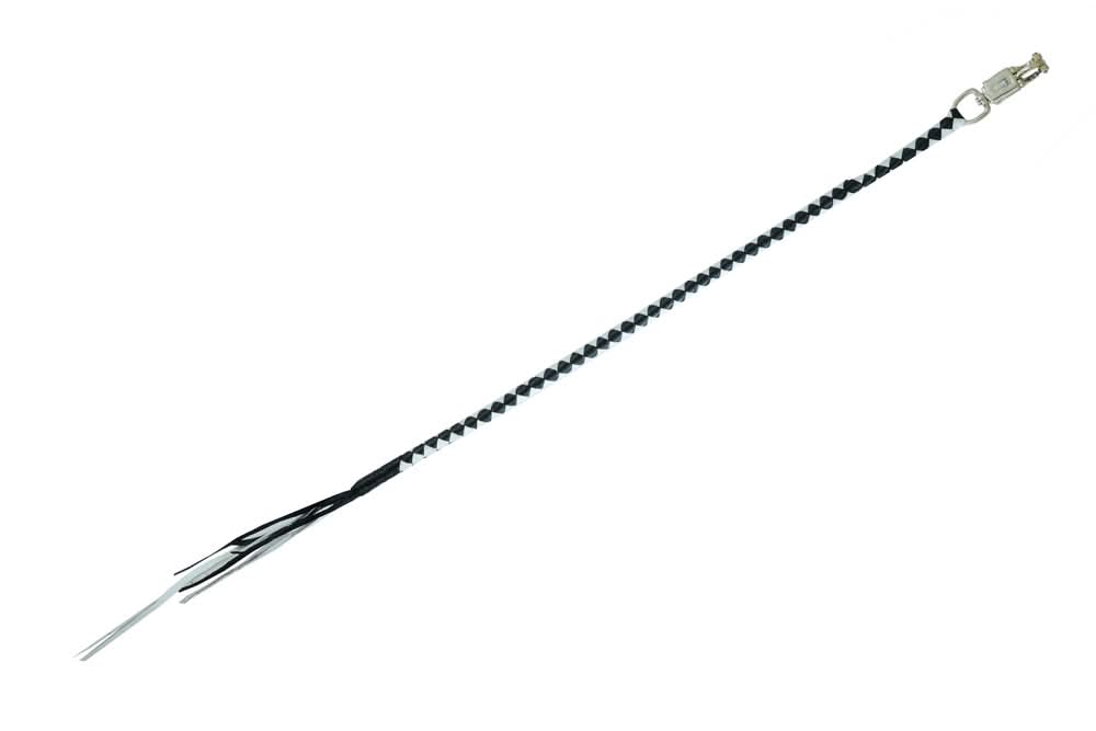 GBW24 Leather Biker Whip-White/Black