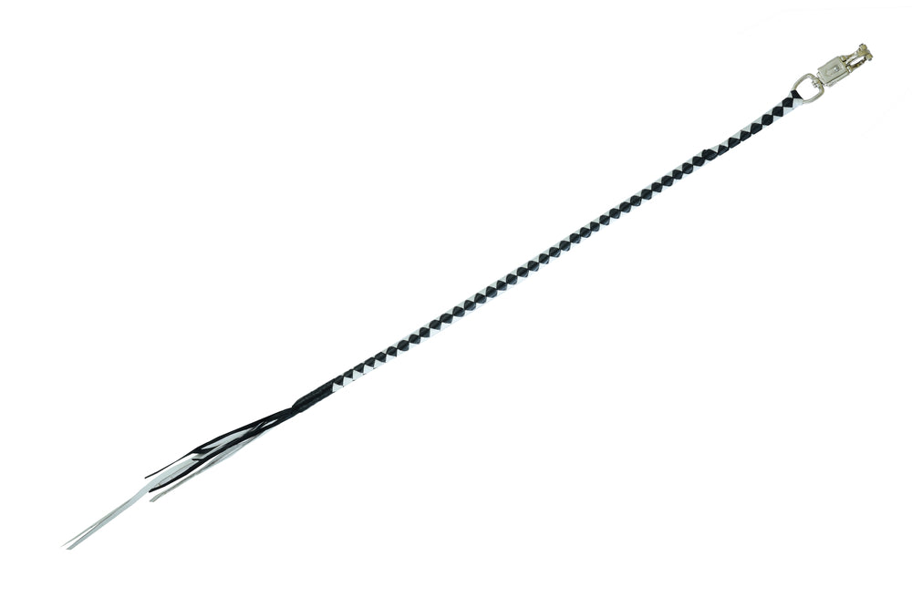 GBW24 Leather Biker Whip-White/Black