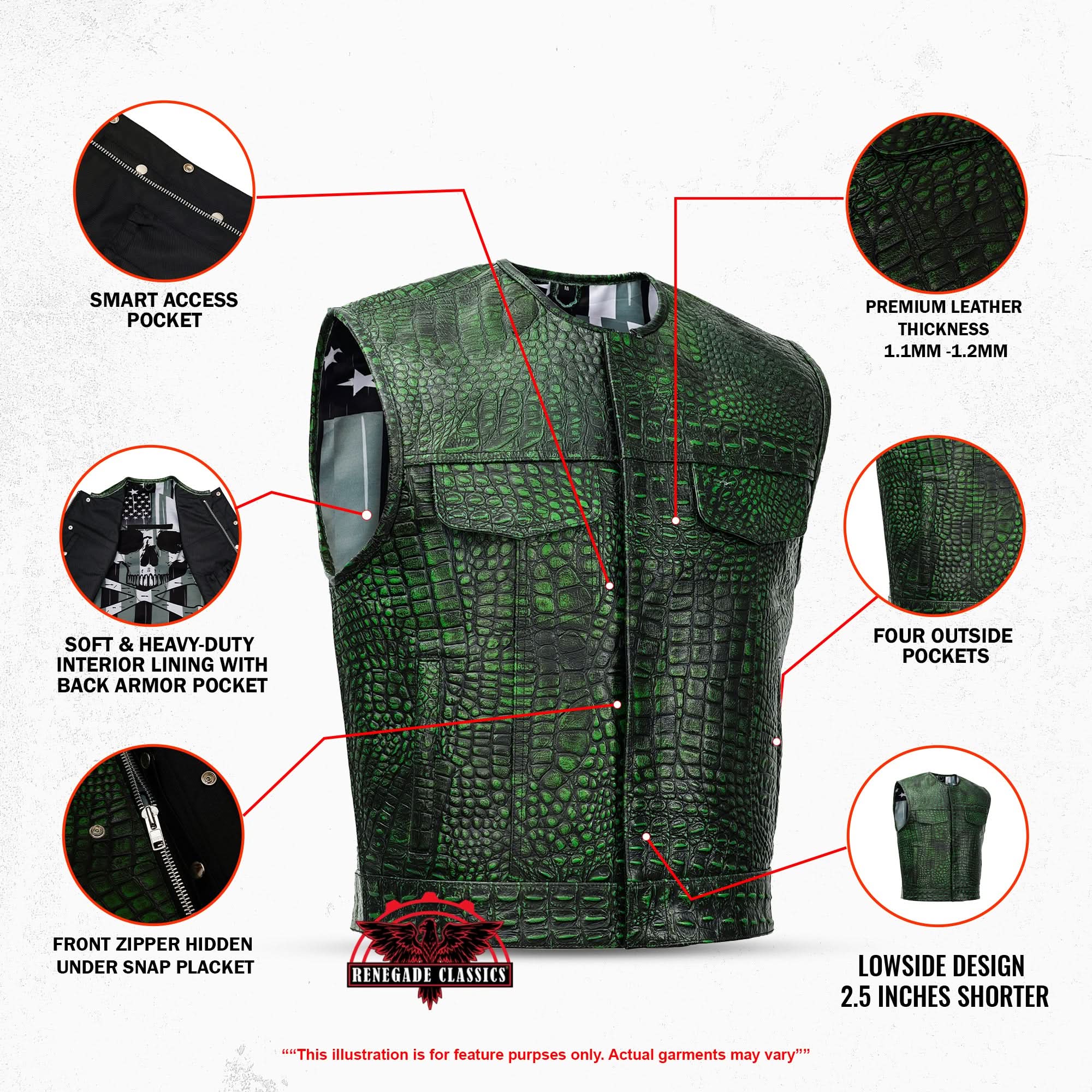 Venom Bite Men’s Leather Vest