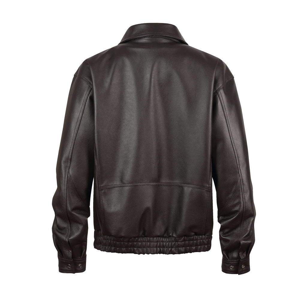 REED Men's American Style Bomber Genuine Leather Jacket - Imported