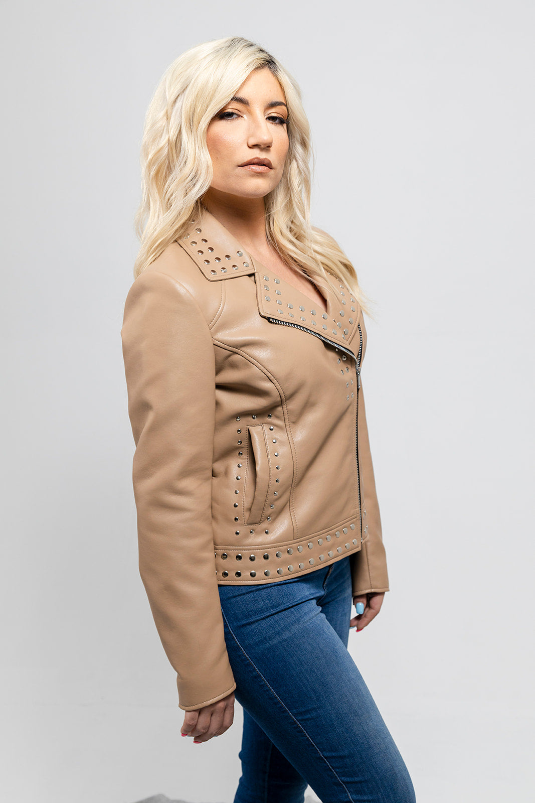 Sandy Women's Vegan Faux Leather Jacket