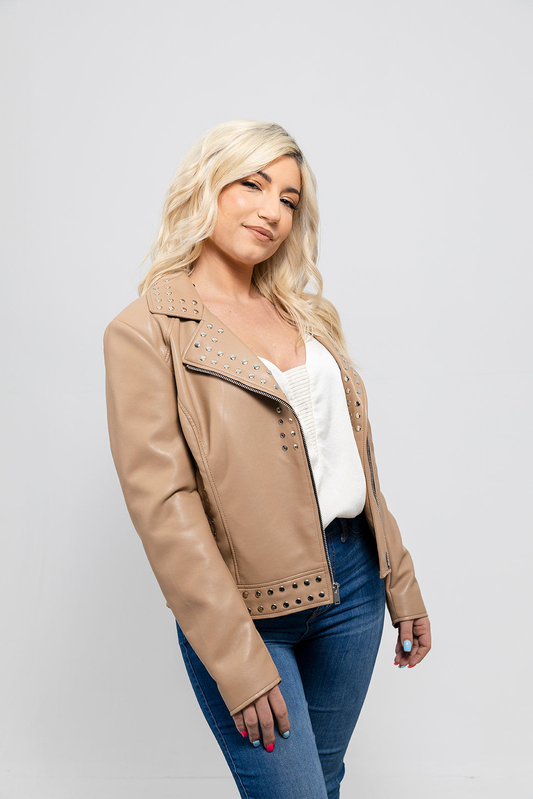 Sandy Women's Vegan Faux Leather Jacket