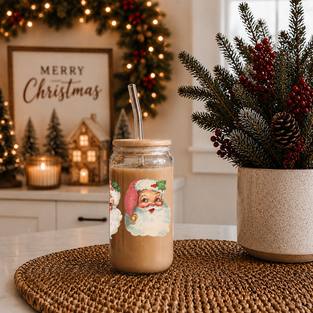 Vintage Santa 17oz