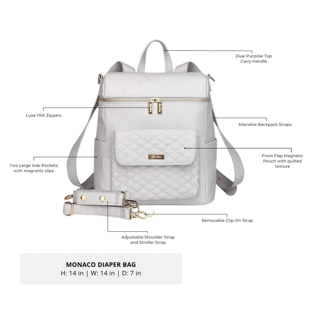 Signature Diaper Bag Pearl White