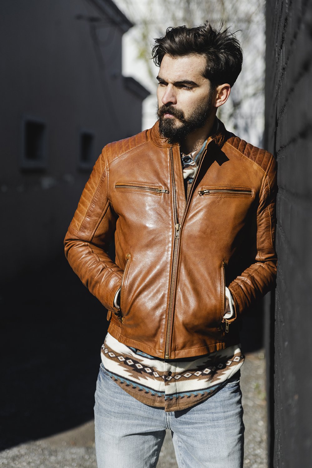 Zack Men's Fashion Leather Jacket
